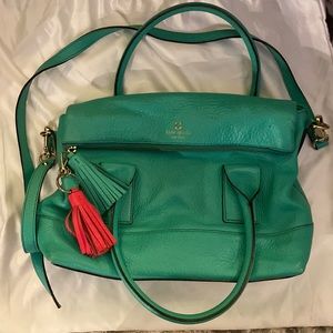 Kate Spade Turquoise crossbody satchel